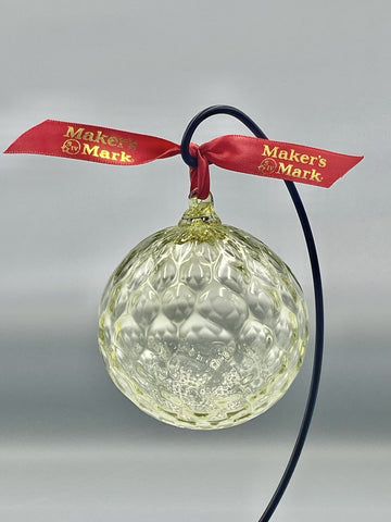 Textured Round Glass Ornament