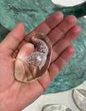 Memorial Glass: Stardust Palm Stone